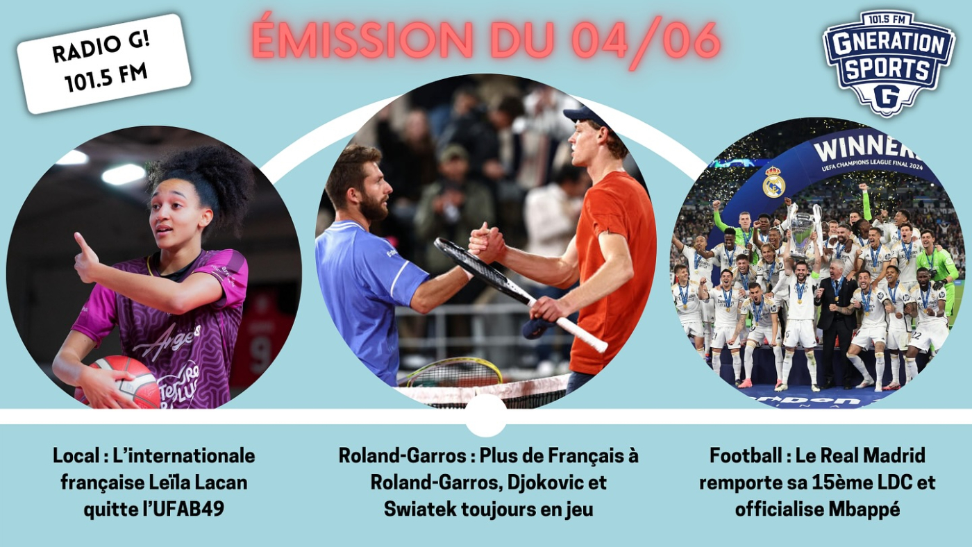 G!nération sports du 04 06 2024 Emission sportive locale et nationale G!nération sports du 04 06 2024