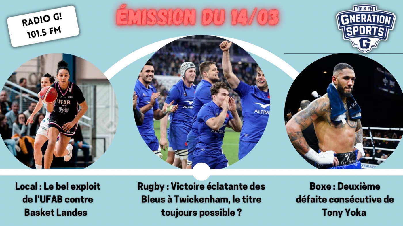 G!nération sports du 14 03 2023 Emission sportive locale et nationale G!nération sports du 14 03 2023