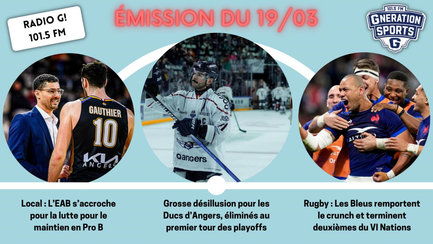 G!nération sports du 19 03 2024 Emission sportive locale et nationale G!nération sports du 19 03 2024