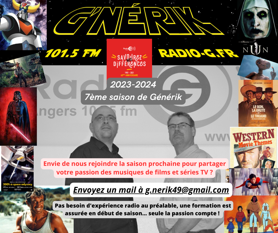Emission G nerik sur les musiques de films Générik recrute