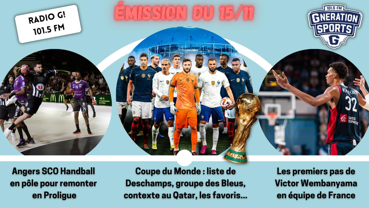 G!nération sports du 15 11 2022 Emission sportive locale et nationale G!nération sports du 15 11 2022