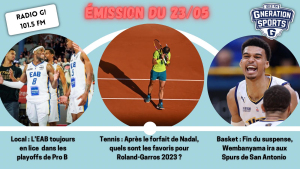 Emission sportive locale et nationale G!nération sports du 23 05 2023