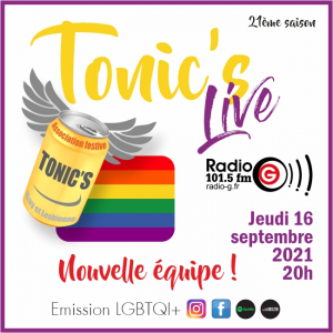 Emission gay et lesbienne Tonic's Live Tonic's Live du 16 09 2021